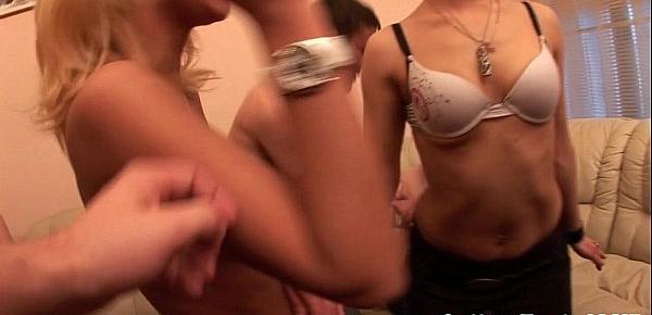  College teens Alma and Colette in bj group